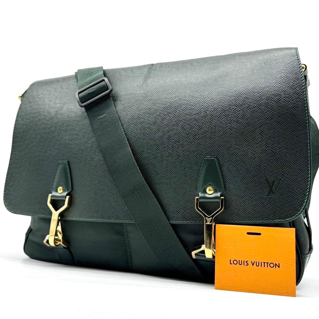 ✨美品✨ヴィトン ショルダーバッグ タイガ デルスー エセピア A4可能 レザー