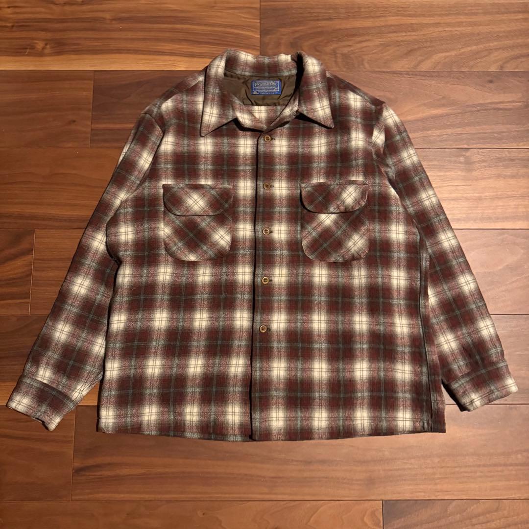 70s pendleton ボードシャツ　オンブレ　ビッグサイズ