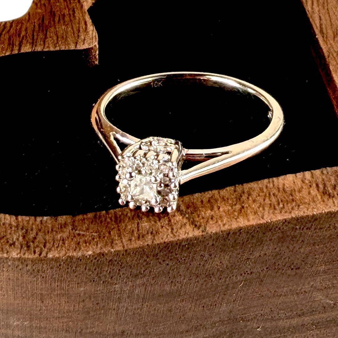 【一点もの】アンティーク ダイヤ 指輪 リング ヴィンテージ プレゼント 金 フィレンツェの「ダイヤレース」ヴィンテージ風☆ ビジューリング☆金