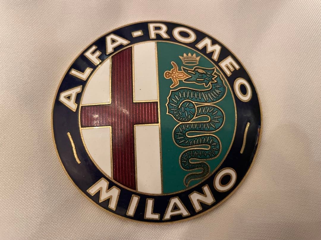 アルファロメオ 75mm 3m厚 七宝焼エンブレム レア オシャレ - メルカリ