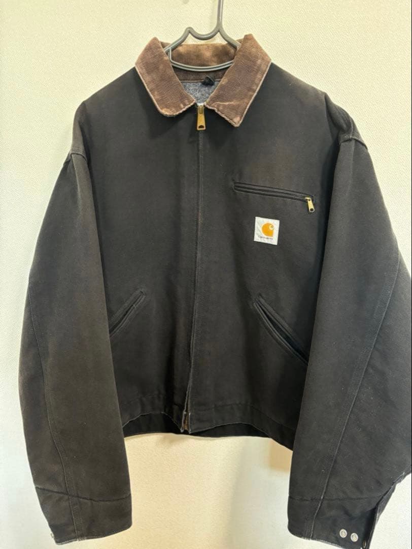 Carhartt デトロイトジャケット コーデュロイ襟 ブラック 美品
