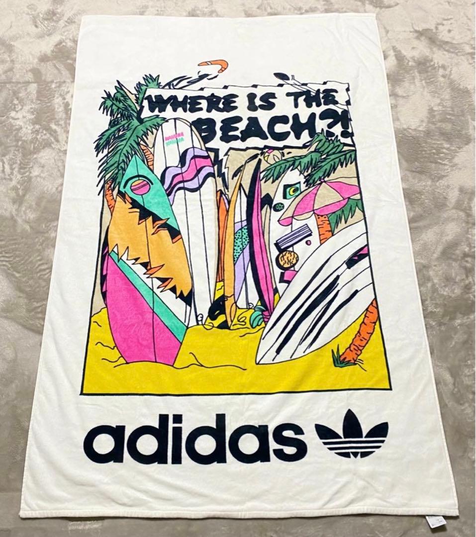 希少　廃盤品　adidas Originals 大判ビーチタオル アディダス