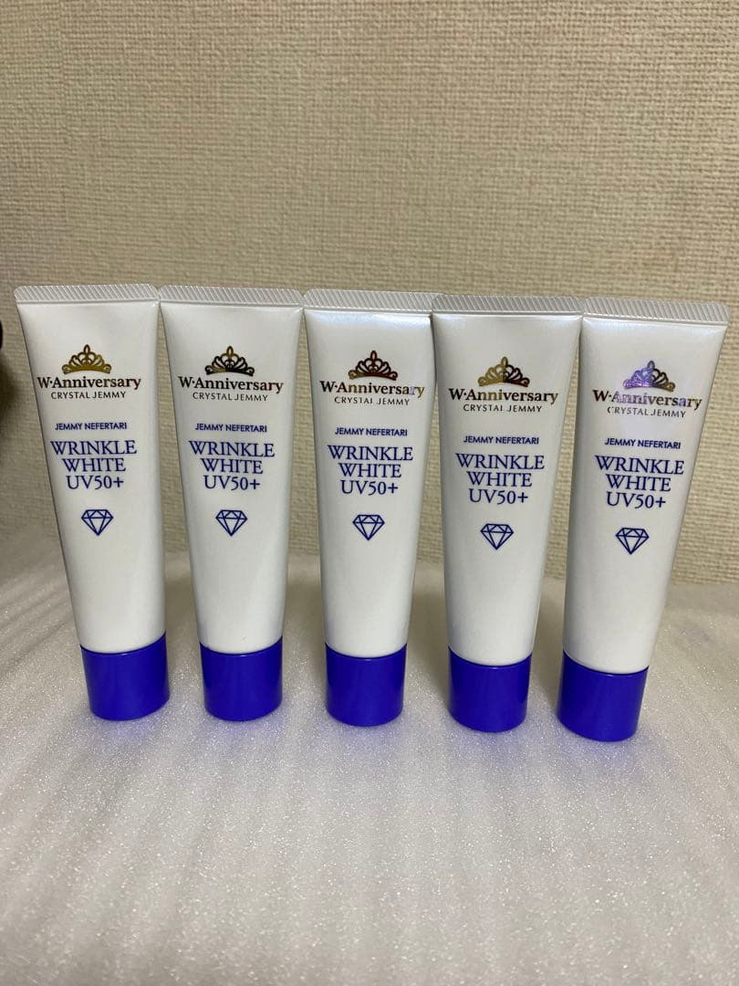 クリスタルジェミー　ジェミーネフェリタリリンクルホワイトUV50＋W＆E 　5本 リンクルホワイトUV50＋W&EI 増量サイズ(45mL) | クリスタルジェミー