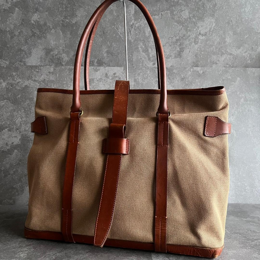⭐️土屋鞄⭐️ツチヤカバン 帆布×レザー トートバッグ A4収納 通勤 通学 茶