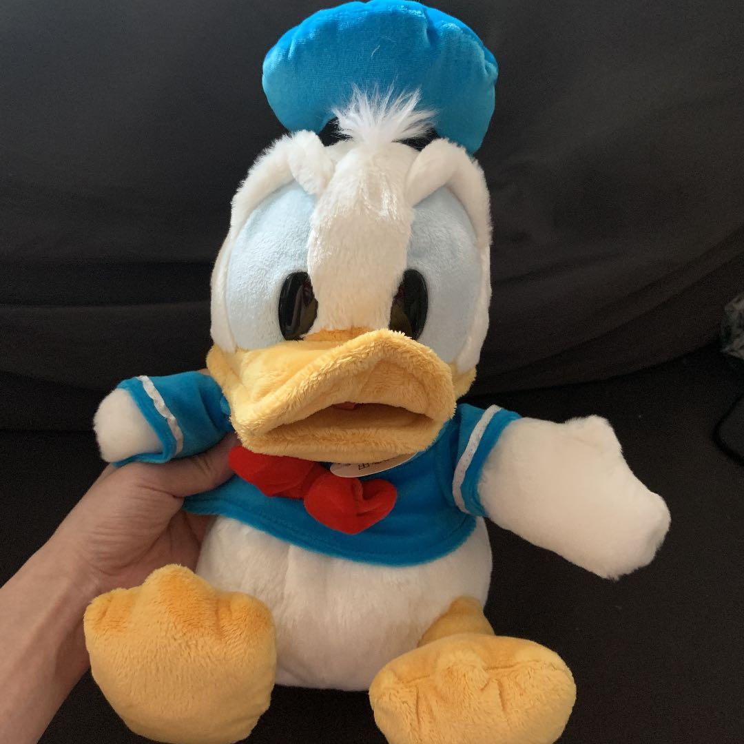 ディズニー ドナルド パペット ぬいぐるみ 口をパクパクすると音がだる