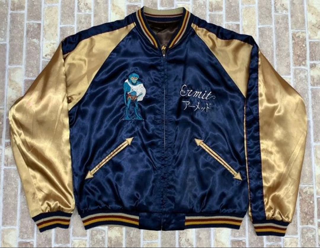 テーラー東洋 サテン スカジャン ミュータント 鷹