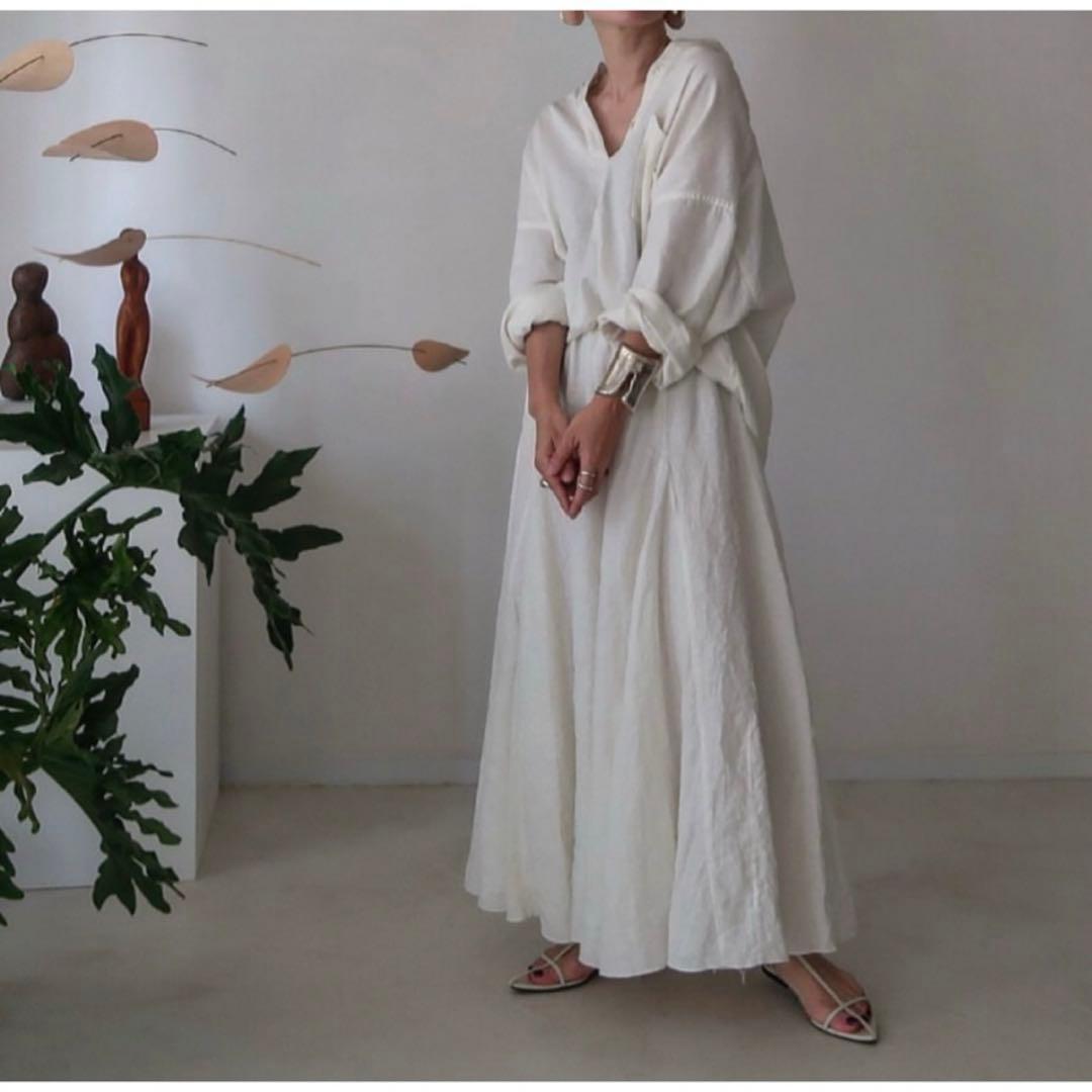 argue フレンチリネンロングスカート TOKYO BASIC ロングスカート フレアスカート リネン 夏 40番手フレンチ