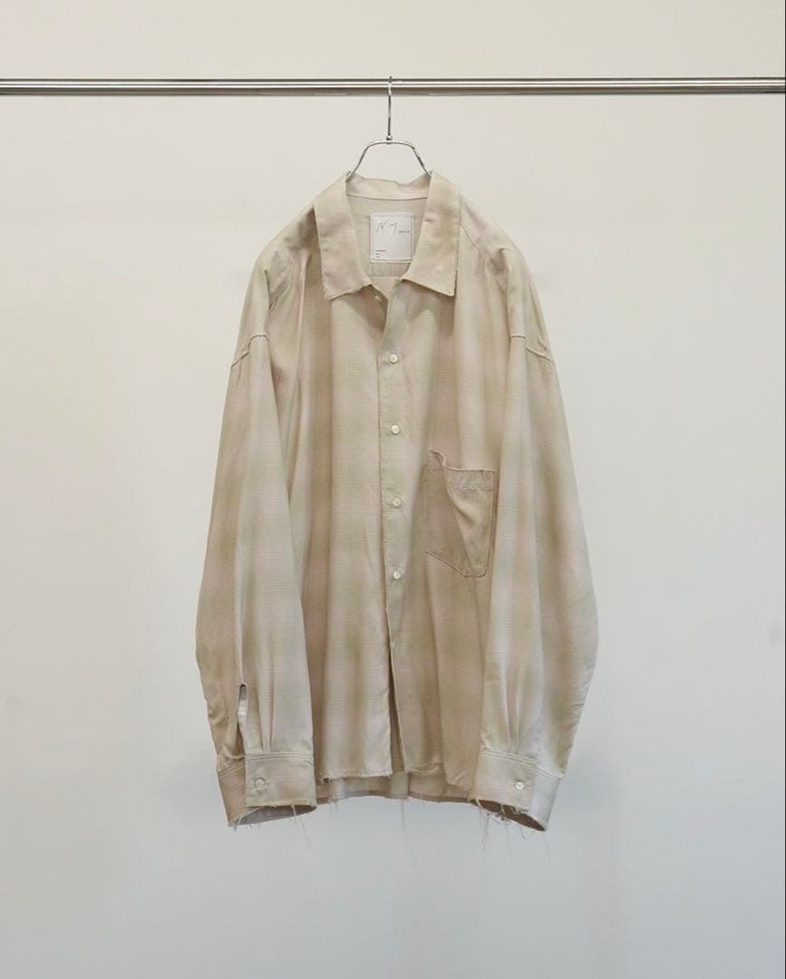 トップス ANCELLM OMBRECHECK SHIRT(PINK) OMBRECHECK SHORT ZIPUP SHIRT(PINK) – ANCELLM