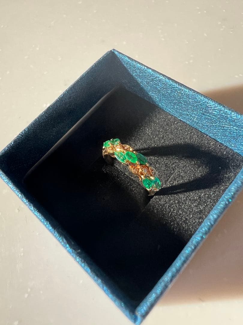 k18YG エメラルド　0.54ct リング