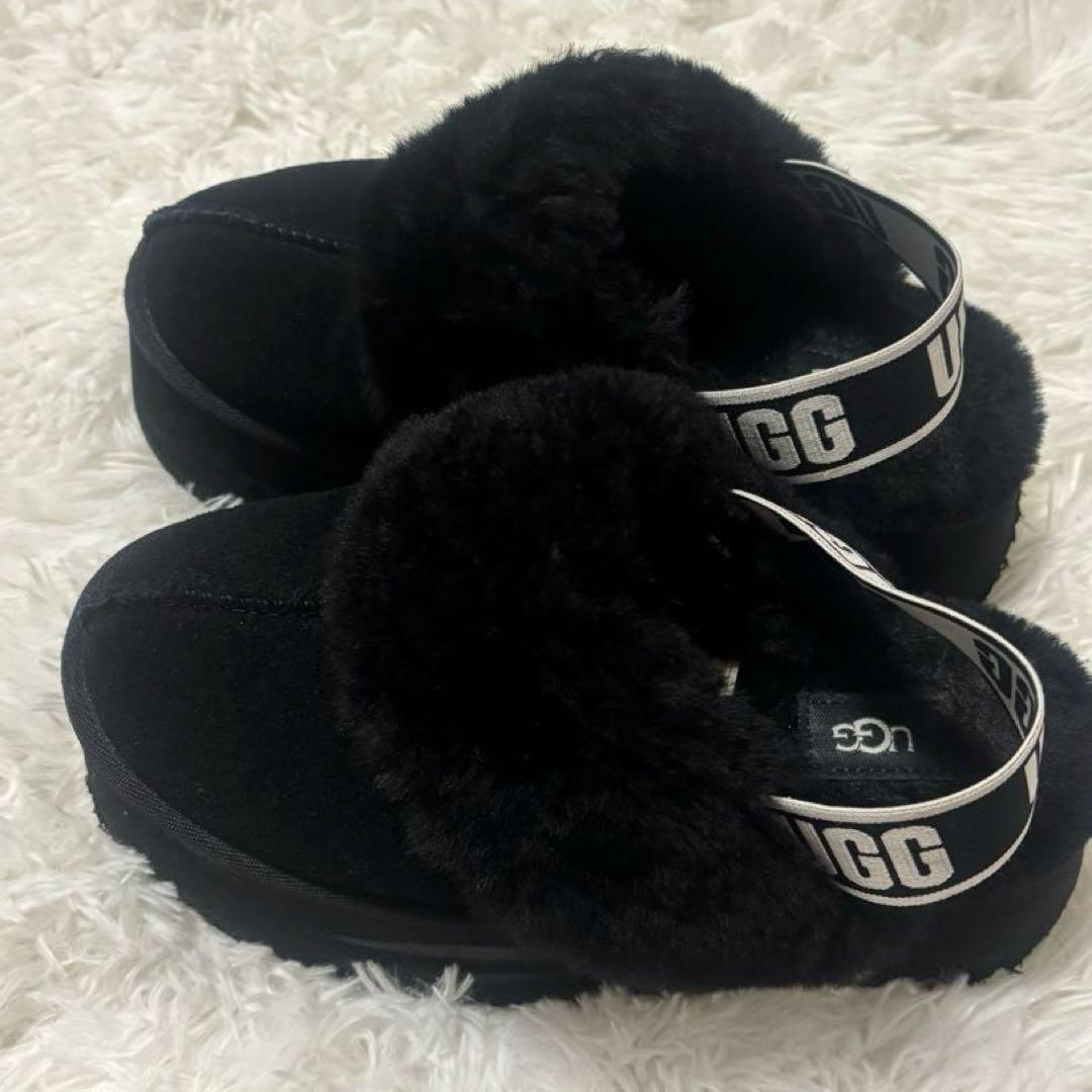 UGG Funkette ファンケット 厚底 サンダル ブラック 23cm UGG（アグ） シューズ サンダル FUNKETTE ファンケット スエード