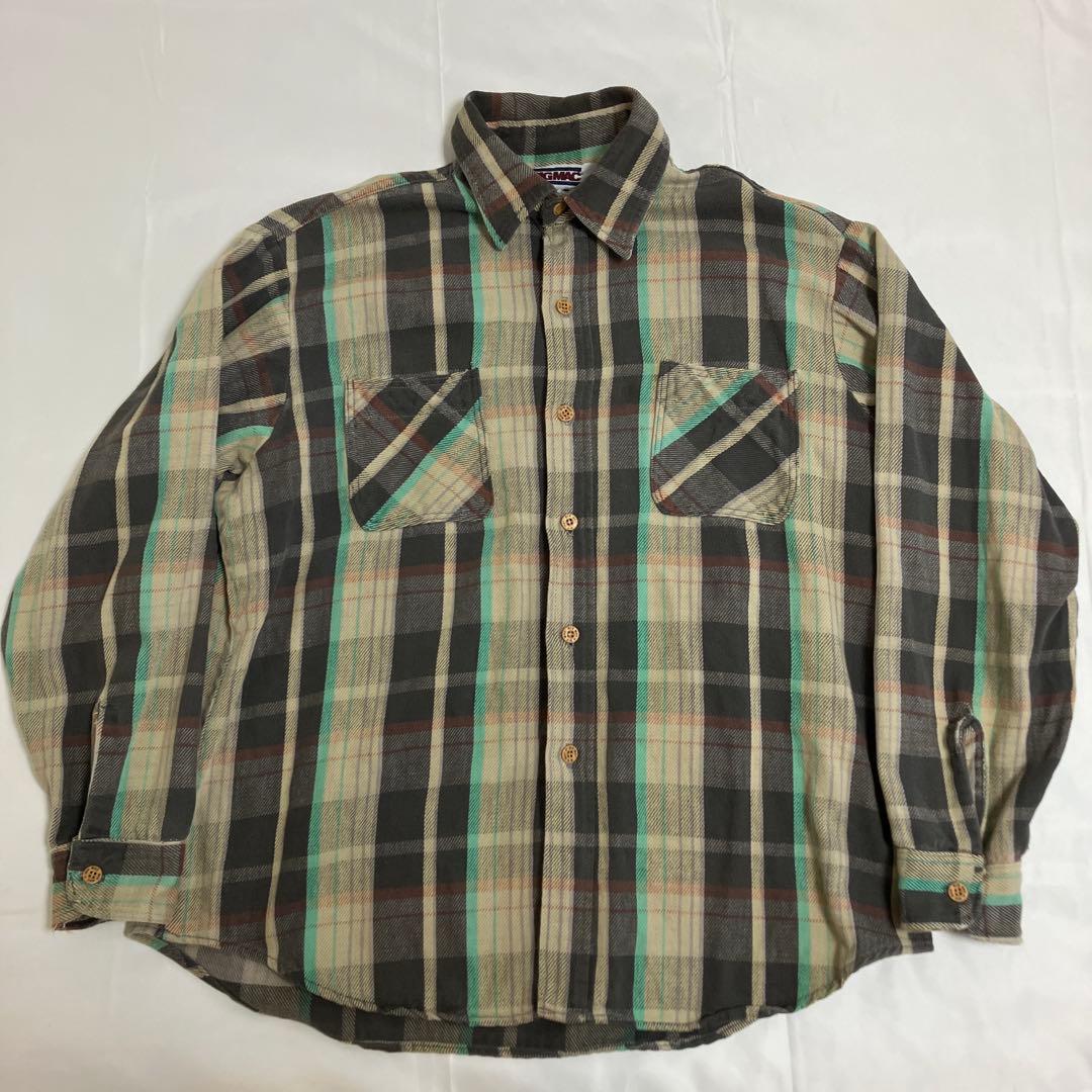 80s BIG MAC USA製 ネルシャツ L bigmac 黒 ブラック