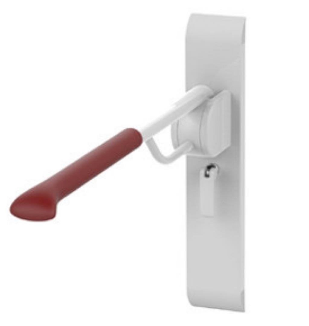 【展示品】フィンランド製 ユニバーサルデザイン 手摺　指で跳ね上げられるタイプ