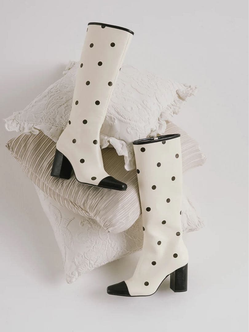 Darich バイカラードットロングブーツ ダーリッチ SS シューズ ブーツ