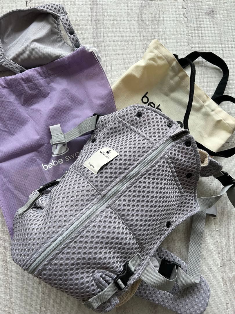 【極美品】 べべスワン抱っこ紐 グレー トートバッグ付き べべスワン ベスト抱っこ紐 – bebeswan