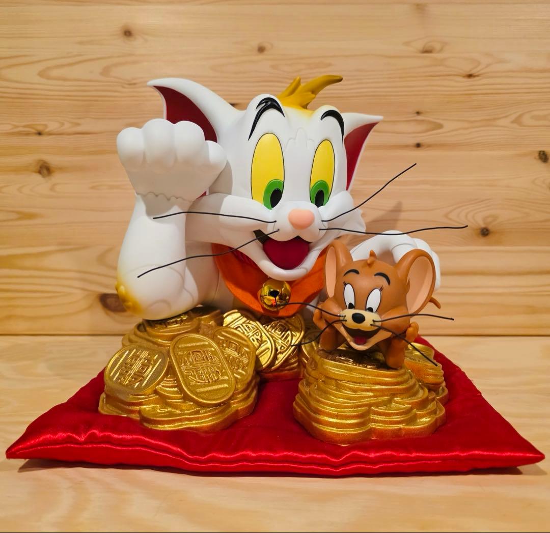 トムとジェリー・バスト　第2弾　招き猫　フィギュア 大型　希少品 Tom and Jerry Bust - Maneki-Neko Ver. | tomenosuke