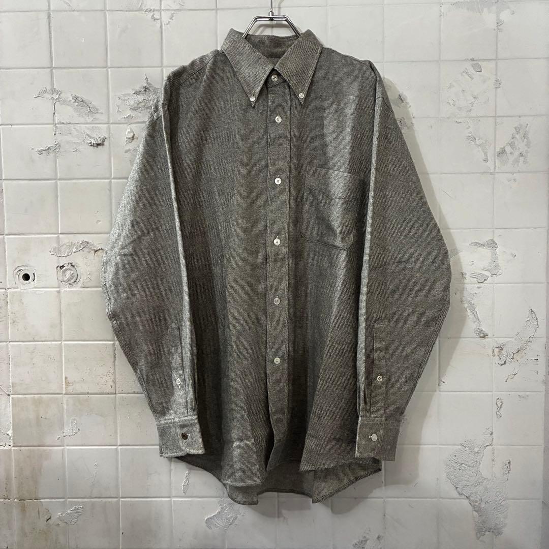 美品 HERMES エルメス セリエボタン カシミヤ×シルク ボタンダウンシャツ