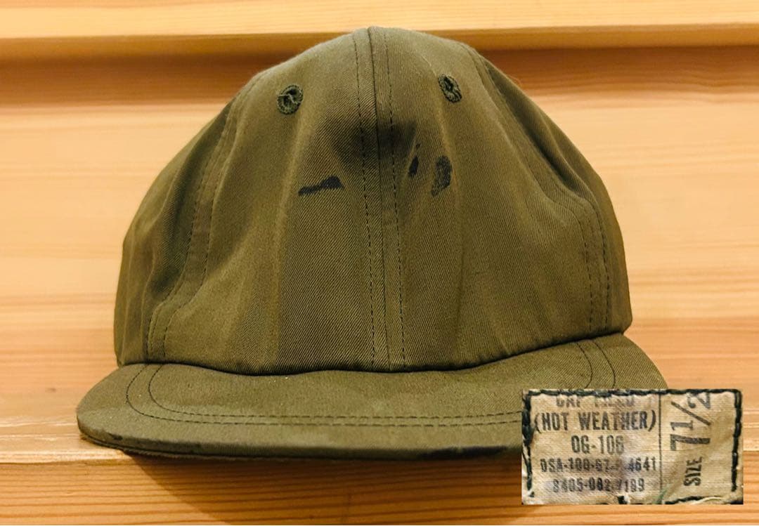 キャップ 帽子 60s US A.R.M.Y 軍物 アメリカ 軍 カーキ