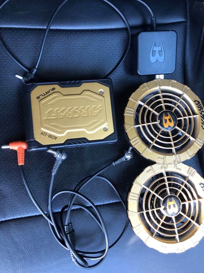 空調服用ファンセット AKZ-180KV ゴールド 即日発送】空調服用 28V専用 ファンセット 長信ジャパン GB-POWER GF1